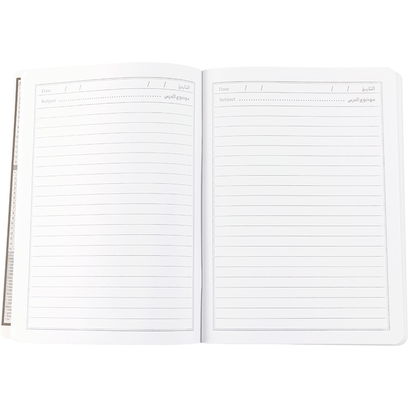 quaderno di esercizi di scrittura rossa