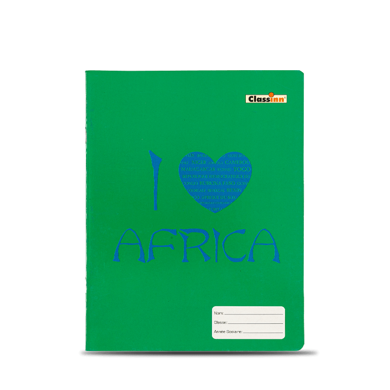 Quaderno verde con motivo amore